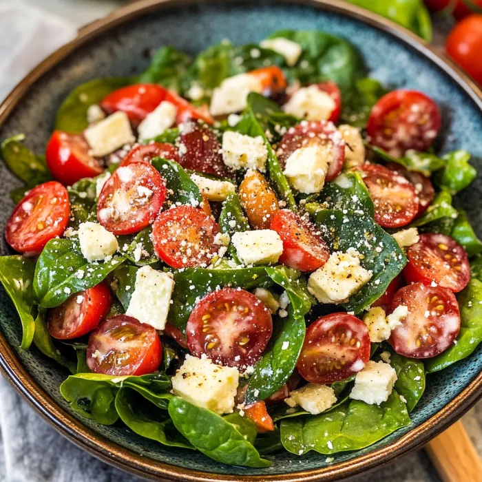 A bowl of salad with tomatoes and cheese.