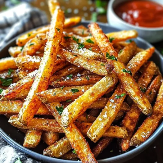 A bowl of crispy homemade fries.