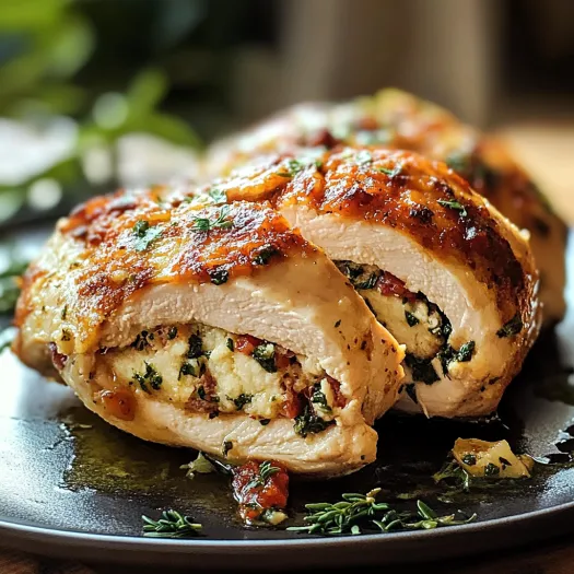 A delicious stuffed chicken breast recipe.