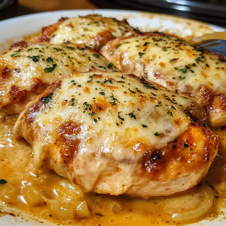 Chicken Sorrentino with cheese and sauce.
