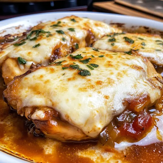 A plate of chicken Sorrentino.