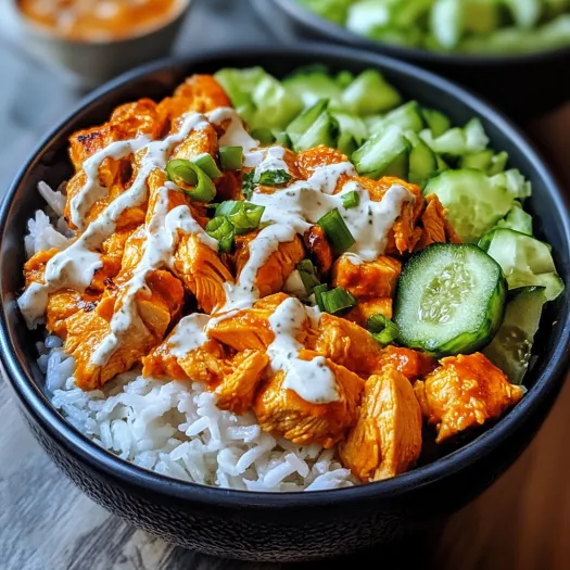 A bowl of chicken with rice and vegetables.