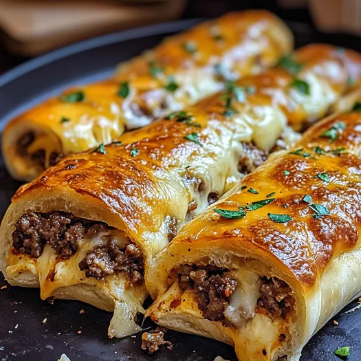 A plate of cheesy breadsticks.