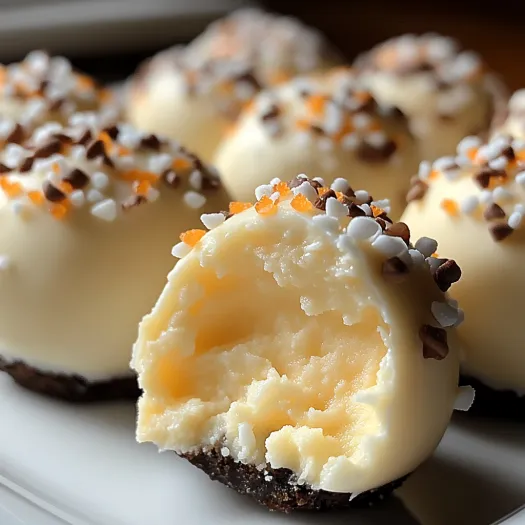 No Bake Orange Creamsicle Truffles.