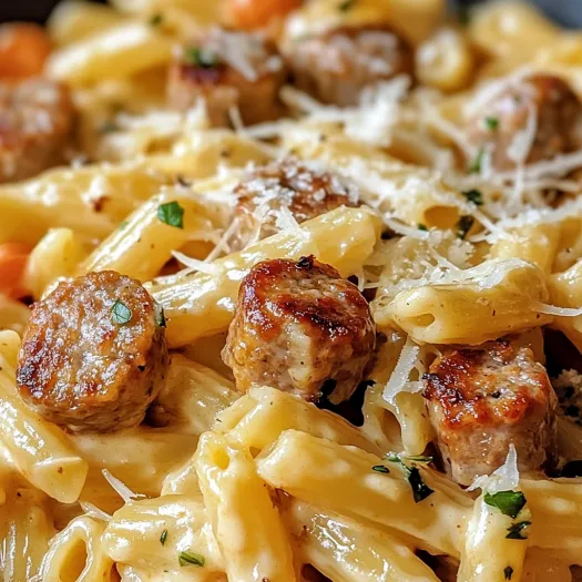 A close up of a delicious pasta dish.