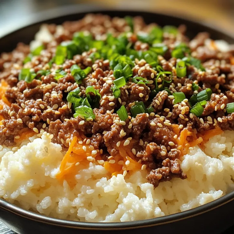 A bowl of food with a green topping.