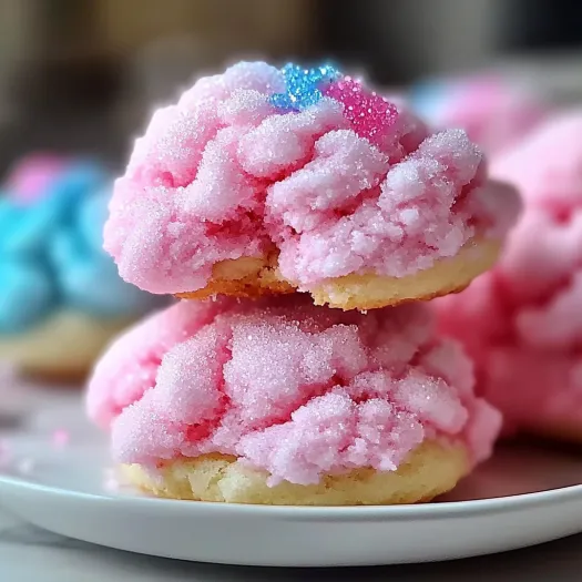 A plate of cotton candy cookies.