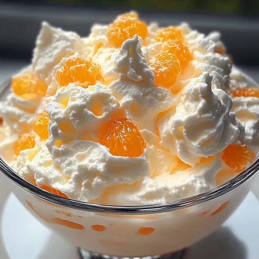 A bowl of creamsicle orange fluff.