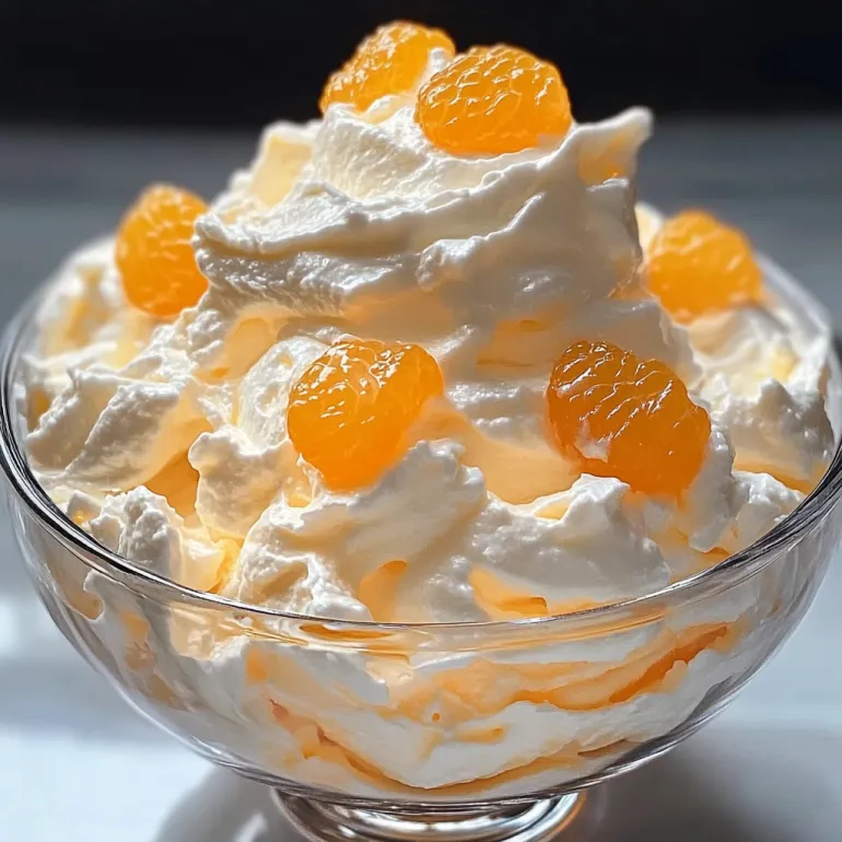 A bowl of creamsicle orange fluff.