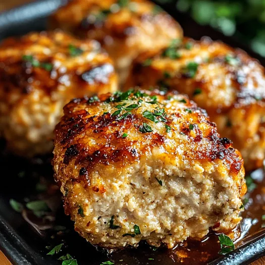 Garlic Parmesan Chicken Meatloaves.