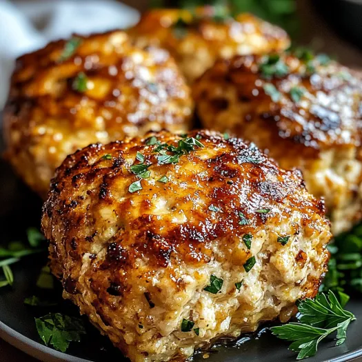 Garlic Parmesan Chicken Meatloaves.