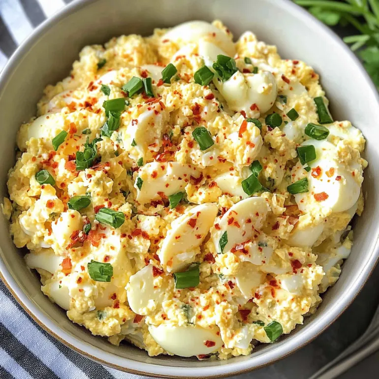 A bowl of simple cottage cheese egg salad.