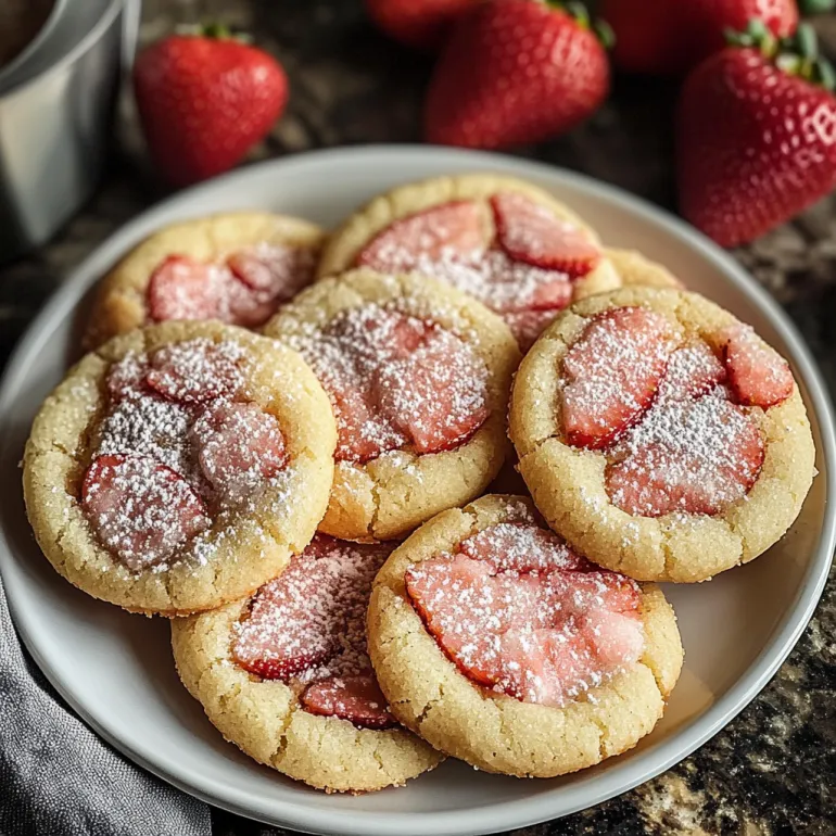 A plate of soft and chewy raspberry sugar cookies.