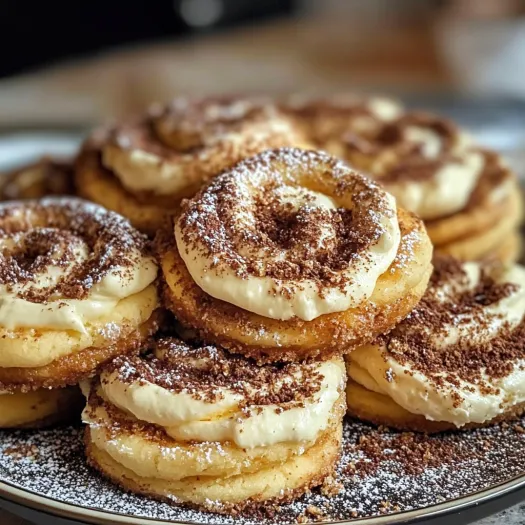 A plate of churro cheesecake cookies.