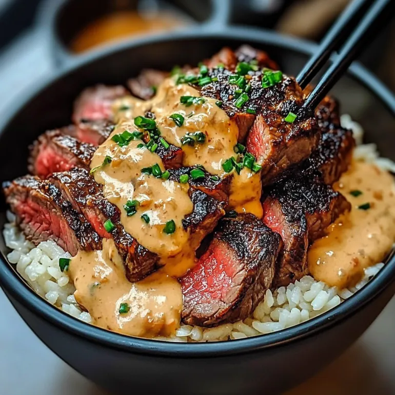 A bowl of meat with a creamy sauce.