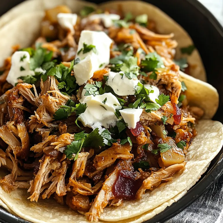 Un bol cu Carnitas crocante de la slow cooker.
