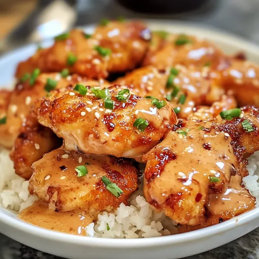 Un bol cu bang bang chicken.