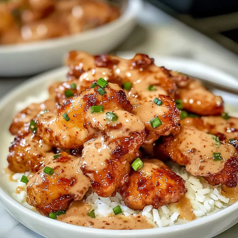 O farfurie cu bang bang chicken.