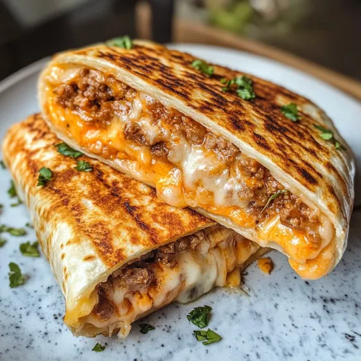 Un burrito cu brânză la grătar delicios.