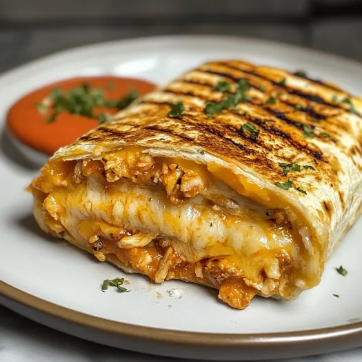 Un burrito cu brânză prăjită delicios.