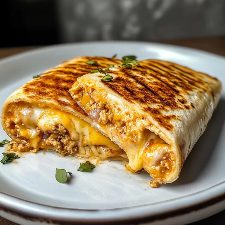 Un burrito cu brânză prăjită delicios.