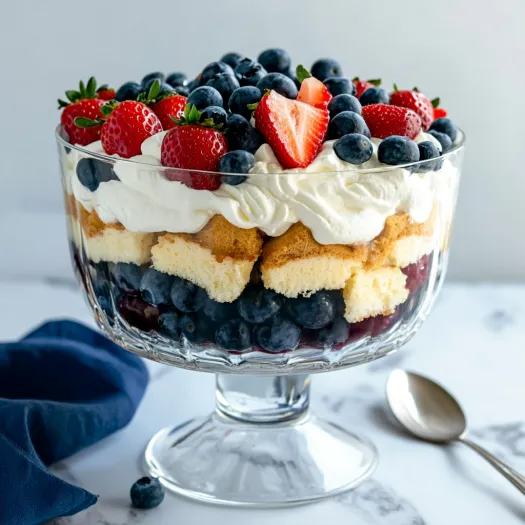 Un trifle patriotic roșu, alb și albastru.