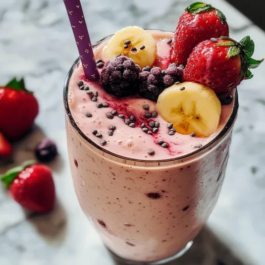Un pahar cu smoothie sănătos și plin de proteine.