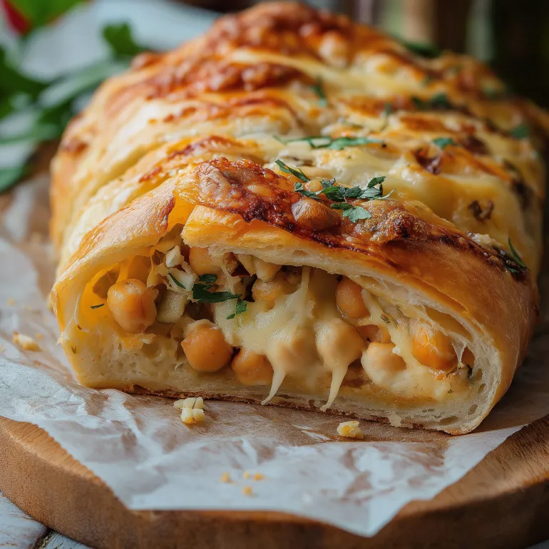 O felie de bake vegetarian, gen chicken bake.