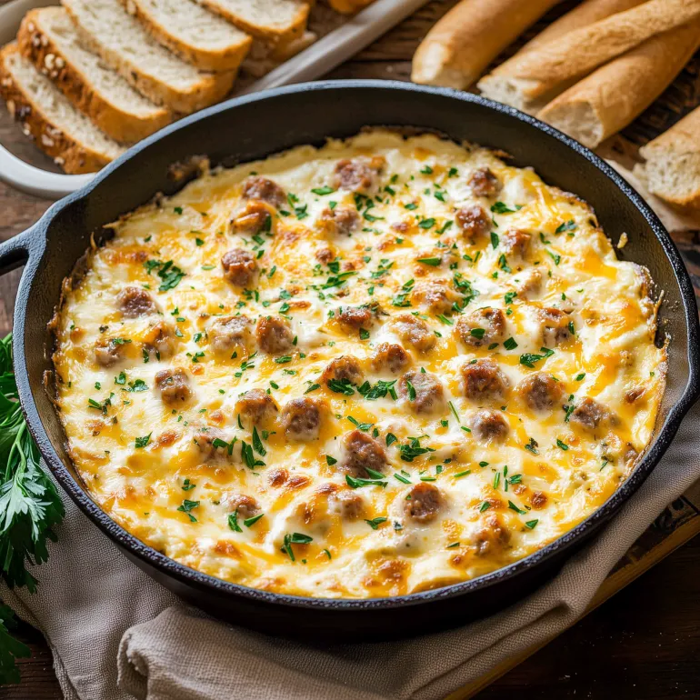 Un vas cu dip de boudin, lângă legume și pâine.