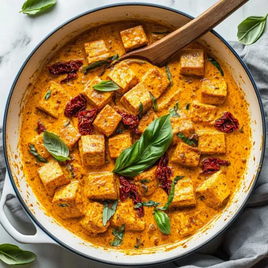 Un bol cu supa de tofu si o lingura in ea.