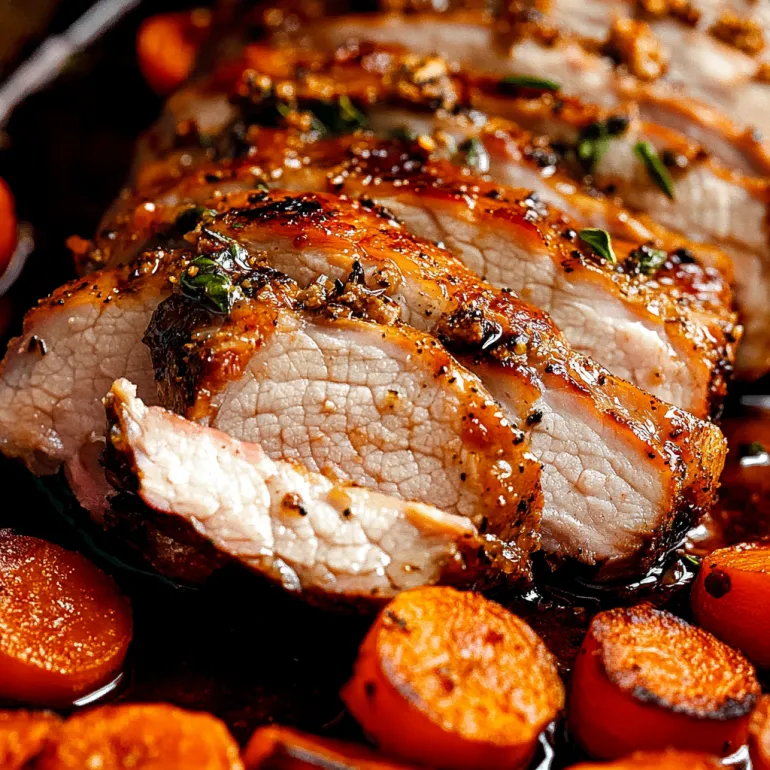 Cotlet de porc condimentat și morcovi în tavă.