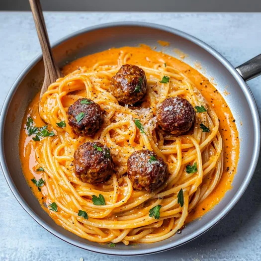 Un bol cu spaghete și chifteluțe.