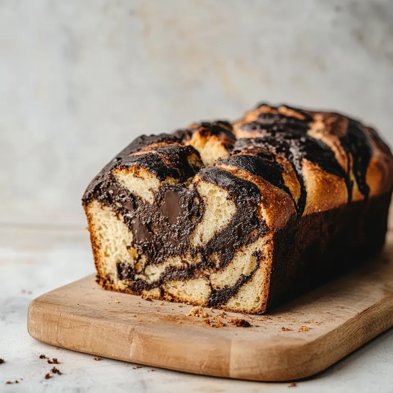 O felie de Babka cu mac și maia.