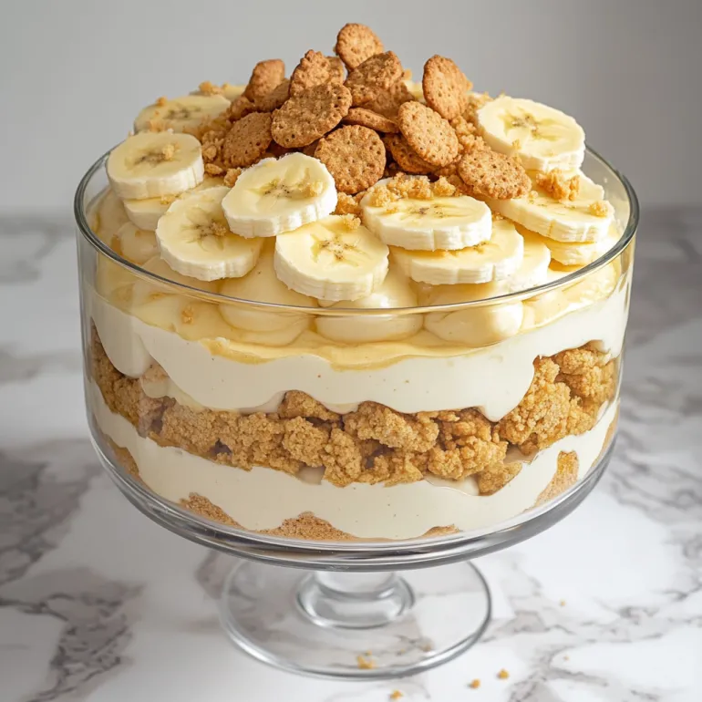 Vedere de aproape a unui desert cu pudding de banane.