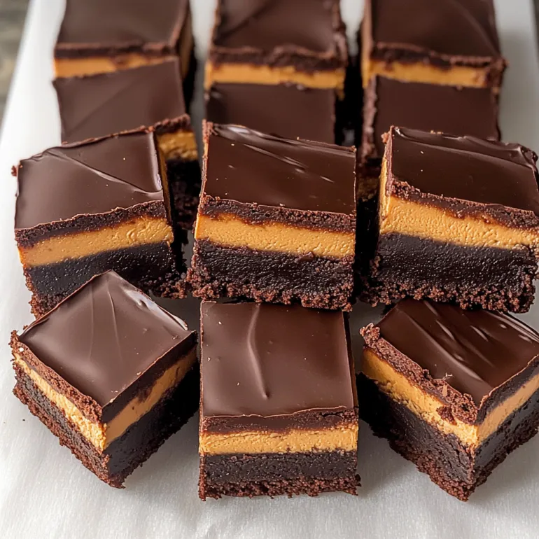 O farfurie cu Buckeye Brownies.