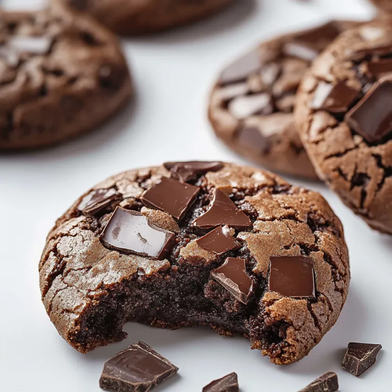Gros-plan cu un biscuit tip brownie cu chipsuri de ciocolată.