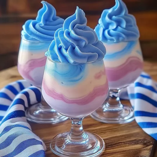 Două pahare cu kool-aid bătut pe o masă.