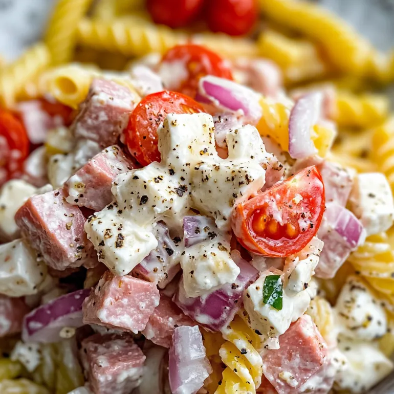 Gros-plan cu o salată de pui stil Italian Grinder.