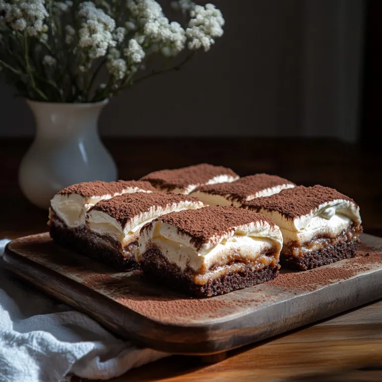 Brownies tiramisu porție mică.