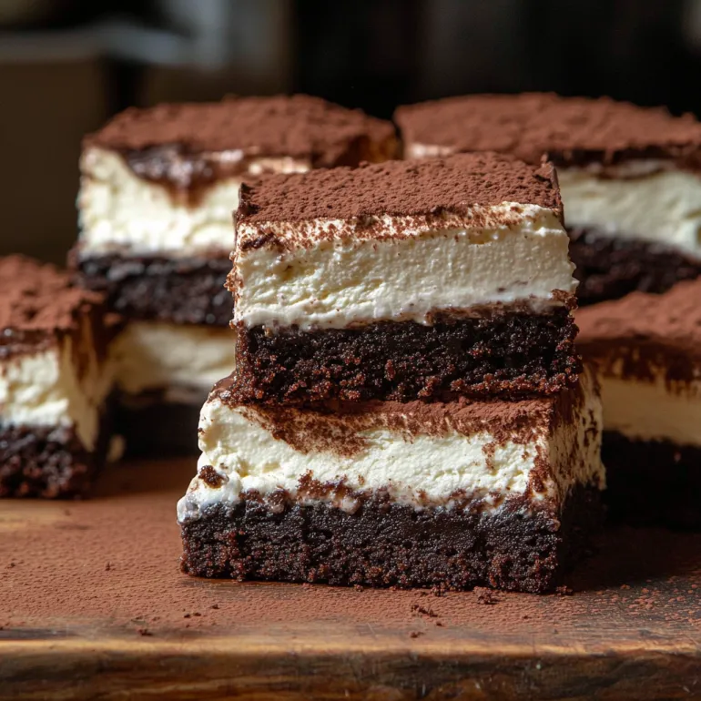 Brownies tiramisu porție mică.