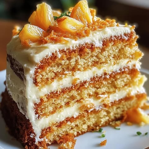 A slice of Hawaiian Carrot Pineapple Cake.