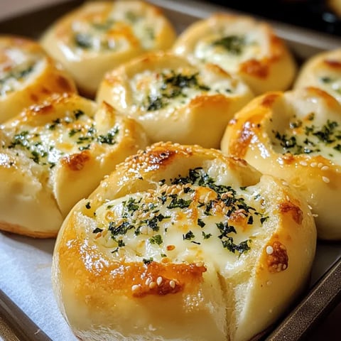 A pan of garlic bread with cheese.