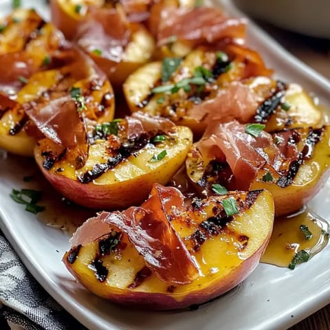 Mere grătar cu prosciutto și miere.