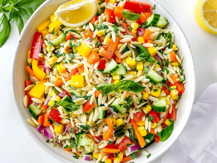 Salată Orzo Curcubeu.