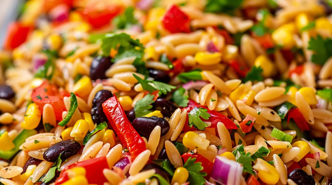 Un bol cu salată Cowboy Orzo.