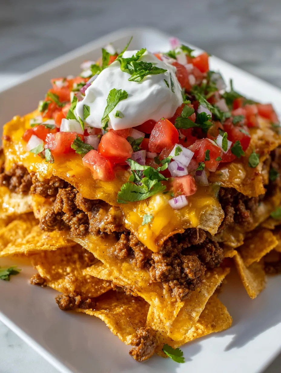 A plate of Dorito Taco Casserole.
