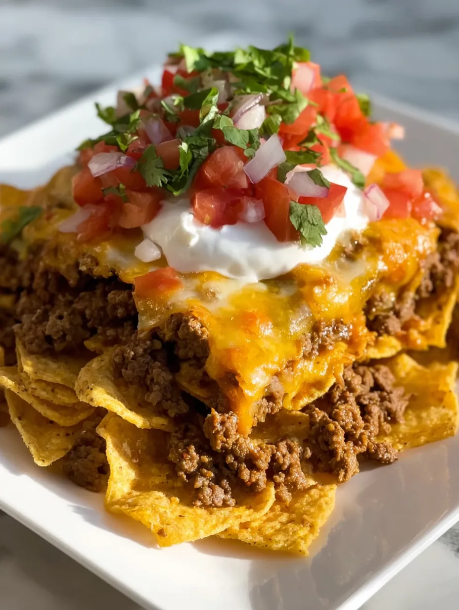 A plate of Dorito Taco Casserole.