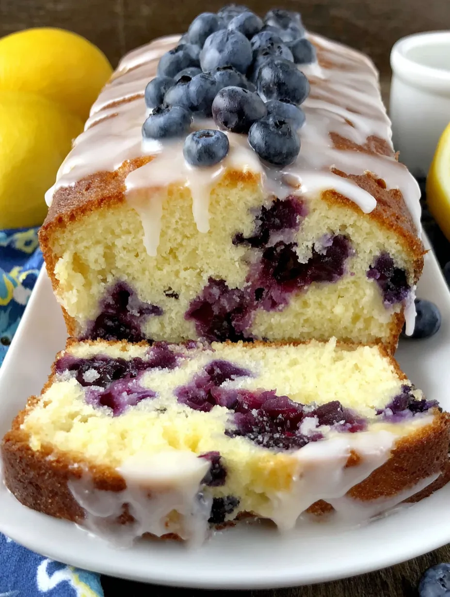 A slice of lemon blueberry pound cake.