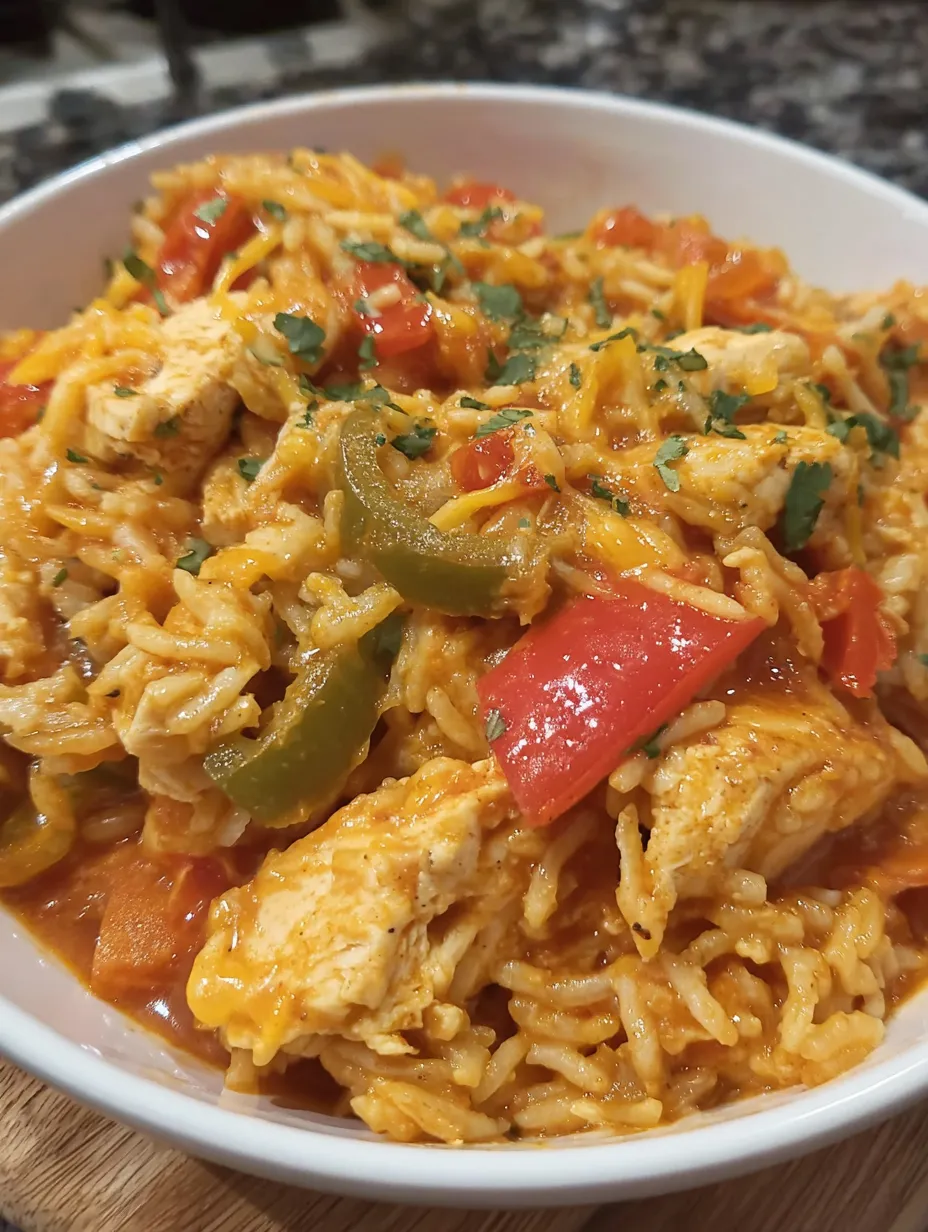 A bowl of chicken fajita skillet.