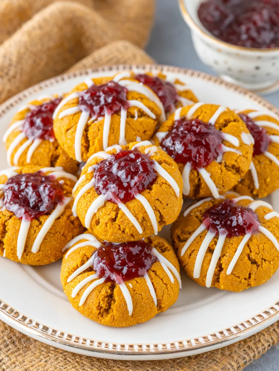 A plate of gingerbread cookies with cranberry sauce.